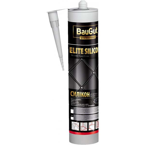 Герметик силіконовий BauGut Silicon Elite 51 антрацит 300мл