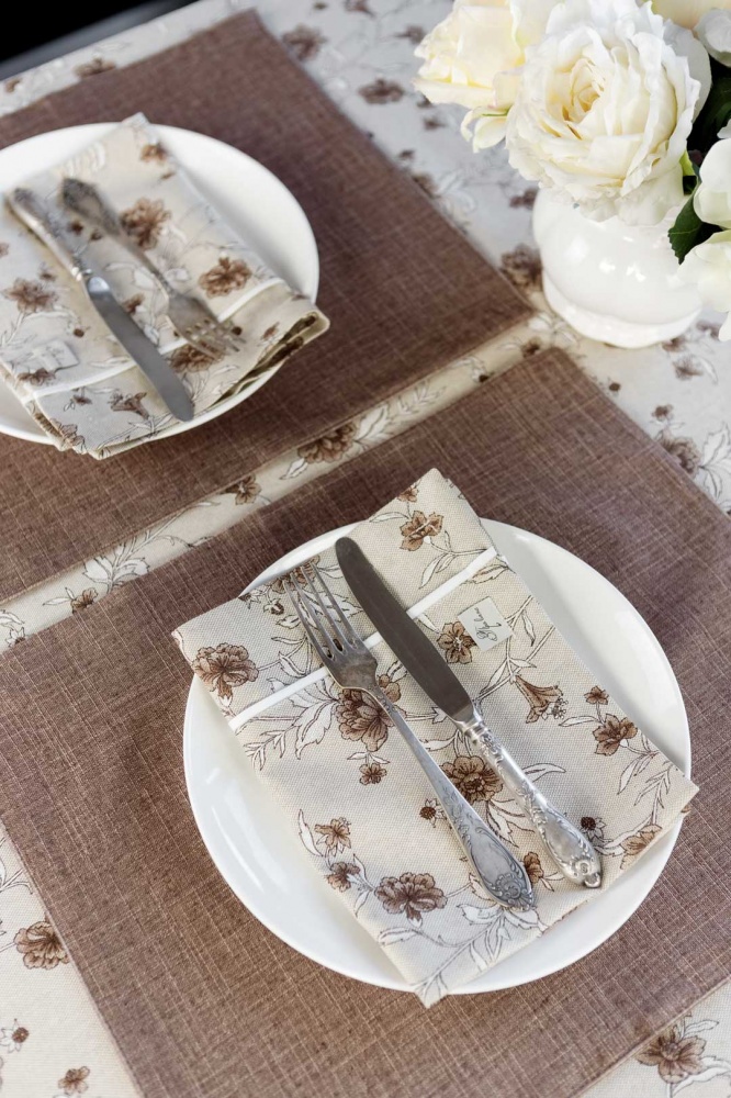 Сет двухсторонний Прованс Сappuccino Коричневый 35x45 см