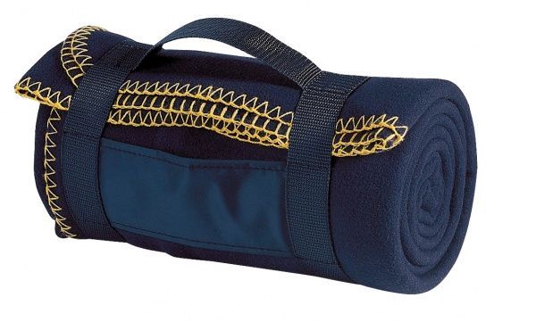 Плед з поясом та ручками 120x180 см темно-синій Nashville 