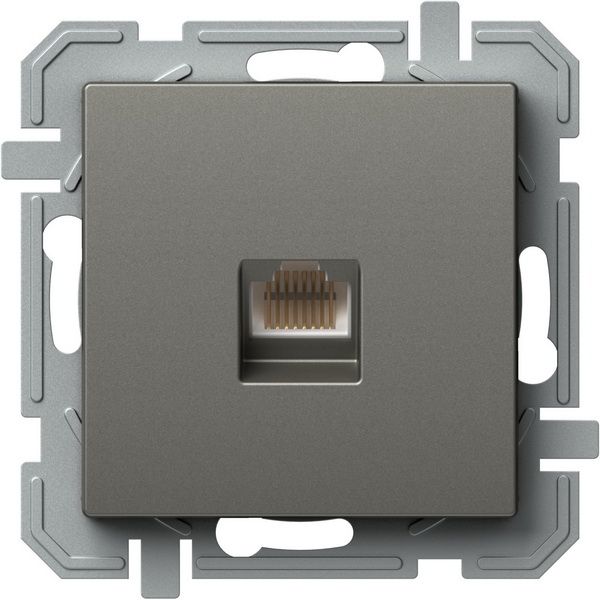 Розетка компьютерная TEM Logiq PC RJ45 Cat 5e титан KQ37TIXO-U