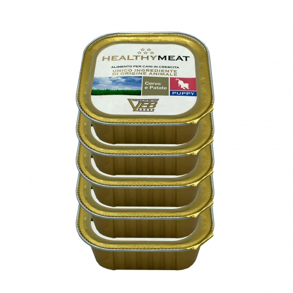 Корм для щенков для всех пород Healthy Meat монопротеин 4+1 5х150 г оленина и картофель