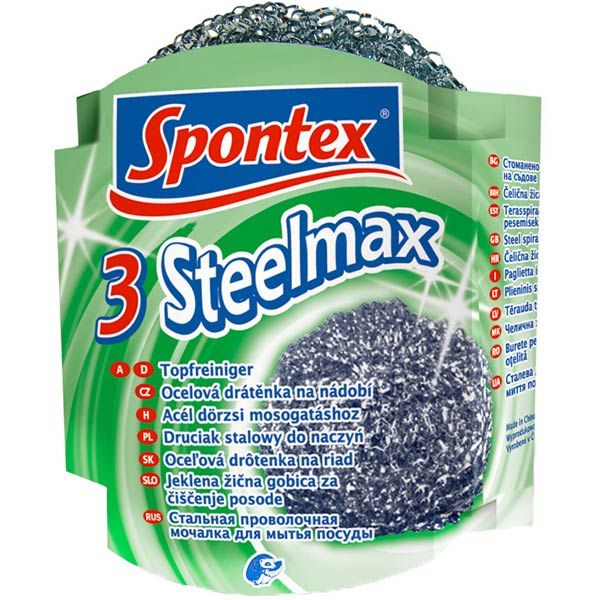 Скребок SPONTEX стальной Steelmax 3 шт.