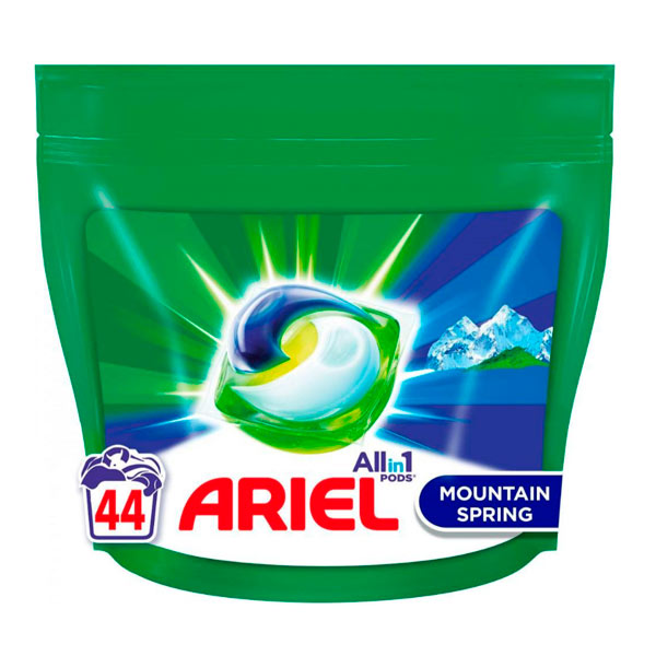 Капсулы для машинной стирки Ariel All-in-1 Горный источник 44 шт.