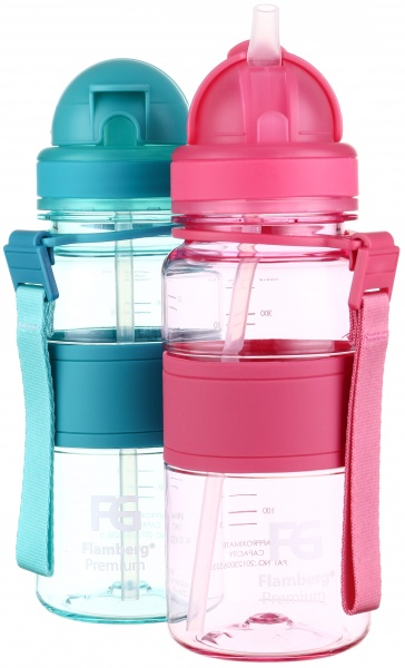 Пляшка для води Childhood new 350 мл рожева Flamberg Premium