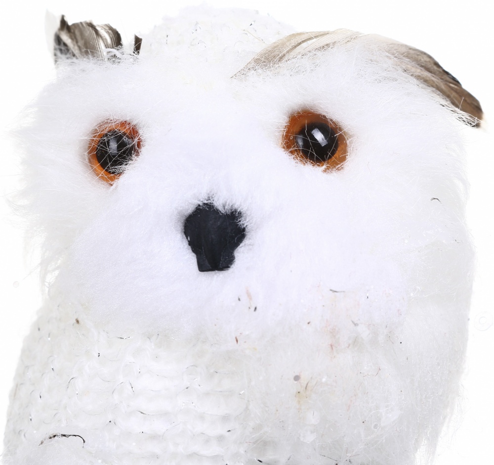 Декорация новогодняя сова белая 21A8282 29 см