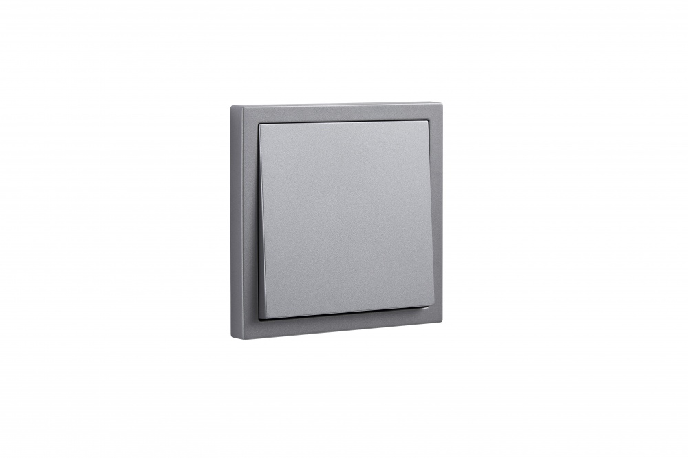 Механізм вимикача одноклавішний HausMark Juna без підсвітки сірий 7041-3588-100QC