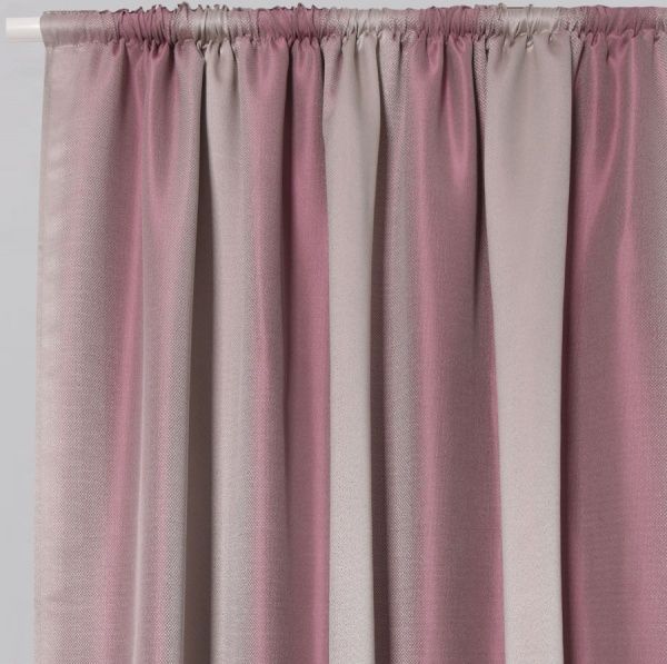 Штора Жаккард Полосы розовая La Nuit