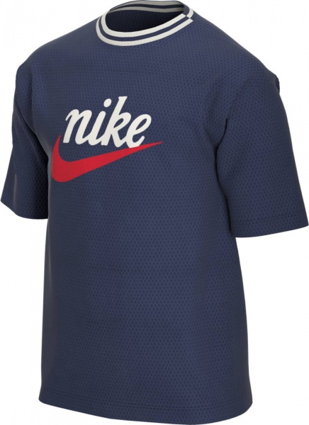 Футболка Nike M NSW HE TOP SS MESH GX BV2931-410 р.L темно-синій