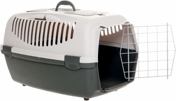 Переноска Stefanplast Gulliver 3 61х40х38 см, серый/черный серый, металл. двери