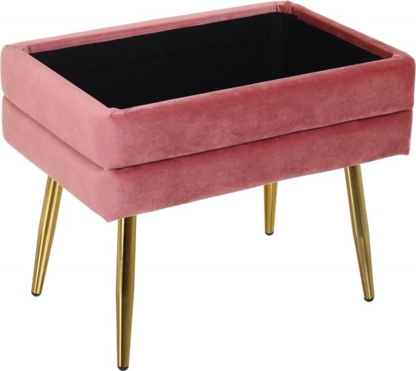 Скриня-пуф Yves 50х34,5х42см роуз голд 