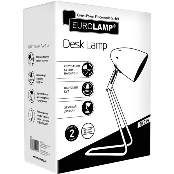 Настольная лампа офисная Eurolamp TLS-1432 1xE14 белая