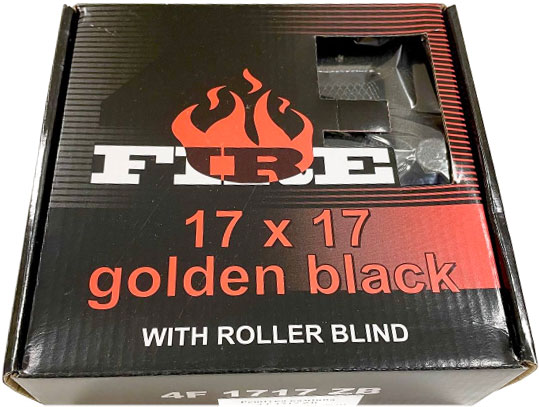 Решетка каминная с жалюзи 4FIRE 17х17 антик-золото