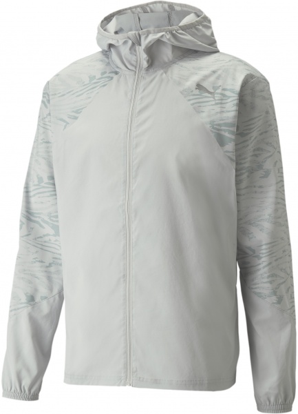 Ветровка Puma RUN GRAPHIC HOODED JACKET M 52140519 р.2XL серый