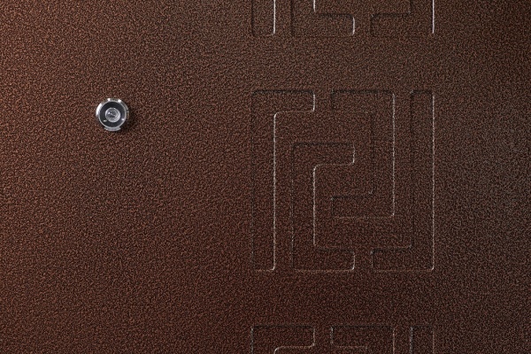 Дверь входная Министерство дверей КУ-Орнамент дуб темный 2050х860 мм правая