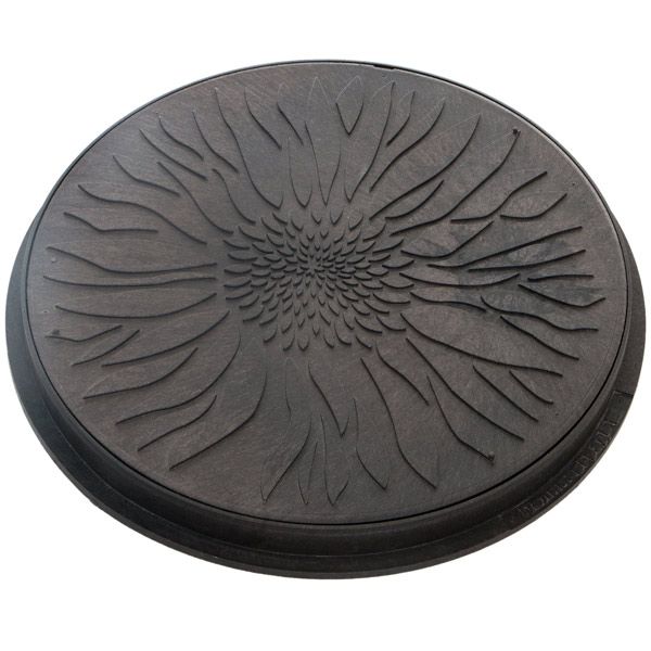 Люк канализационный POLYMERGRAD 670 мм садовый без замка черный