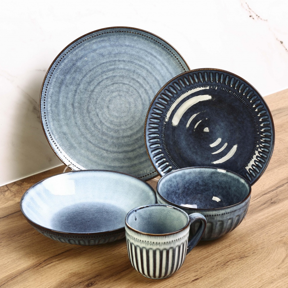 Тарелка обеденная Fiora Blue Quartz 20,5 см