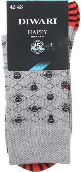 Шкарпетки чоловічі Conte HAPPY 17С-151СП, 059 р. 27 сірий 