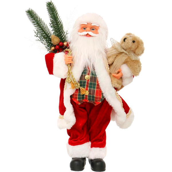 Фигура Дед Мороз ST16175С 40 см красно-зеленый