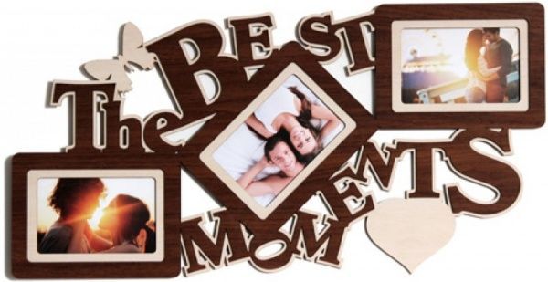 Рамка для фото 64х33 А ДВП, темное дерево 10x15 см коричневый 