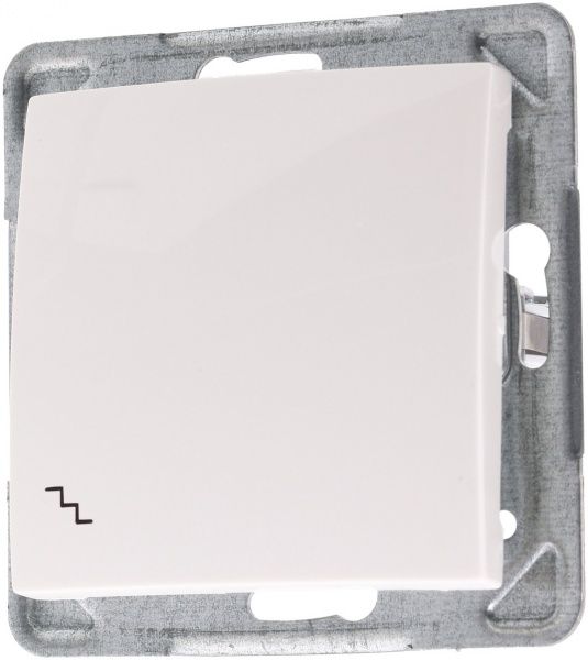 Вимикач прохідний одноклавішний Ospel Impresja без підсвітки 16 А 250В IP20 кремовий