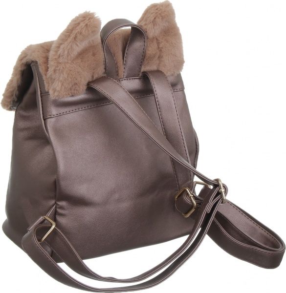 Рюкзак пушистый Soft Touch ушки котика, кофейный