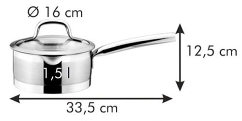 Ковш с крышкой PRESIDENT для сцеживания 16 см. 1.5 л Tescoma