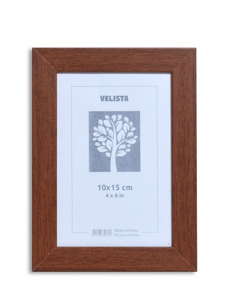 Рамка для фотографии со стеклом Velista 20BW-863195v 10x15 см коричневый 