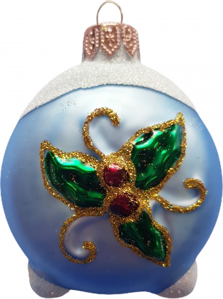 Ялинкова іграшка Будильник-годинник голубий 7,6 см 1172M