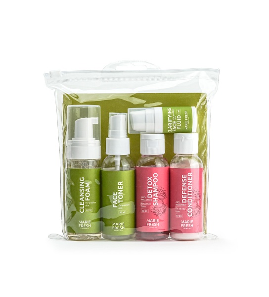 Набор дорожный для женщин Marie Fresh Travel set для проблемной кожи, 205 мл