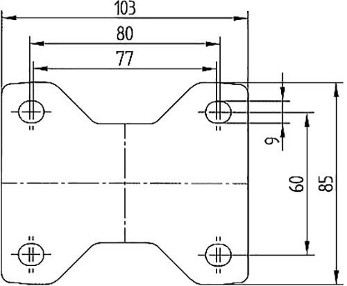 Колесо неповоротное 3478 DVR 125 P62 TENTE 