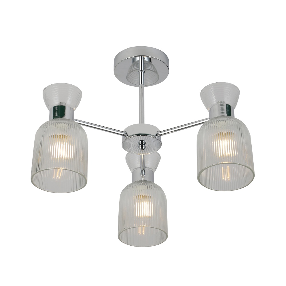 Люстра Miorro Viola 475х330 мм металл/стекло 3x40 Вт E14 хром 51-311-121