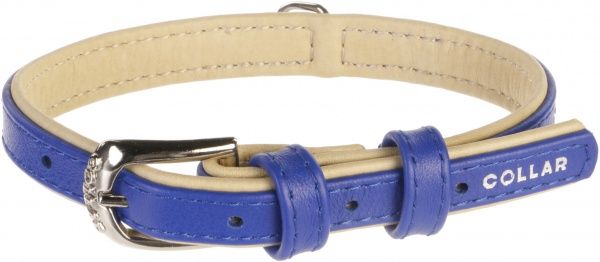 Ошейник Collar Brilliance со стразами синий 1,5х27-36 см 38742