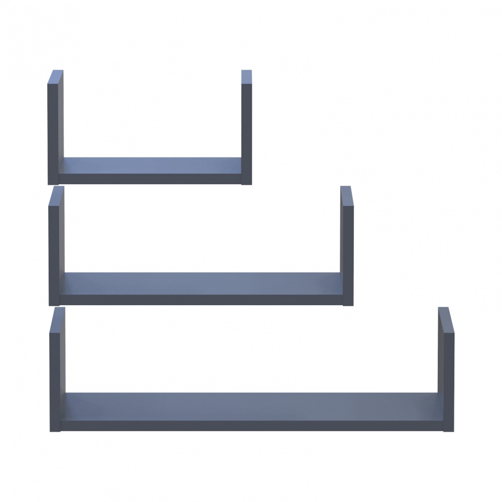Набор полок Doros Фил 3 шт. 600x150x150 мм графит
