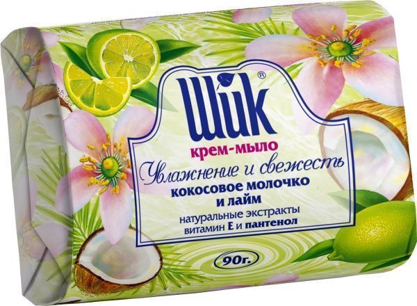 Крем-мило Шик Кокосове молочко і лайм 90 г