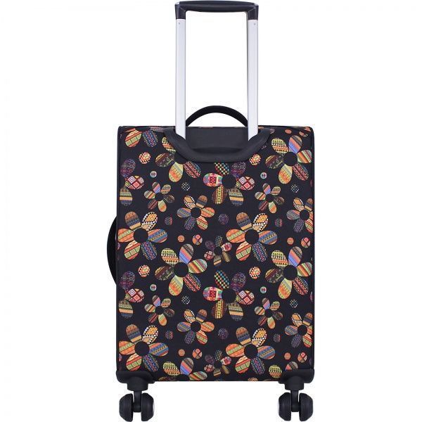 Чемодан Bagland Марсель 36 л черный с рисунком 731 (0037966194) 