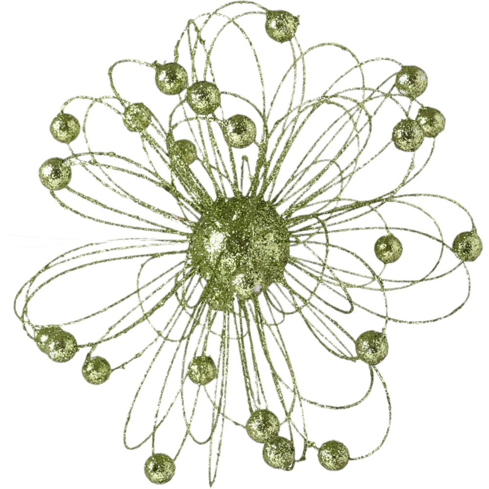 Декорация новогодняя завиток с присыпкой цвет в ассортименте 15 см EPI-RS1Q1031-1