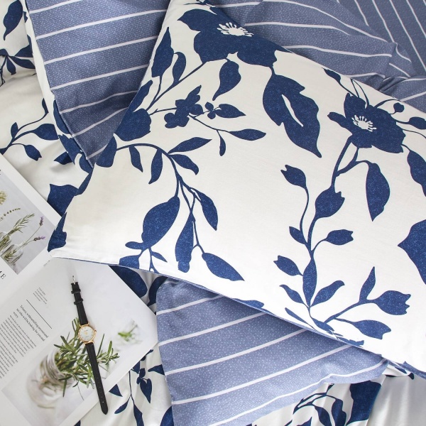 Комплект постельного белья Terme 2 белый с синим La Nuit 