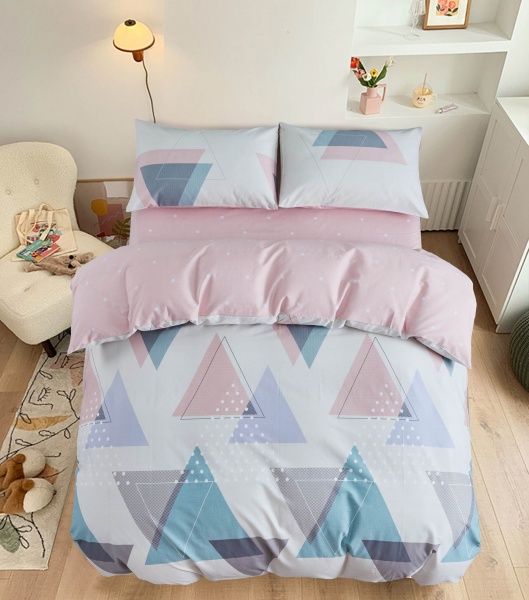 Комплект постельного белья Triangulo 2 бело-розовый La Nuit 