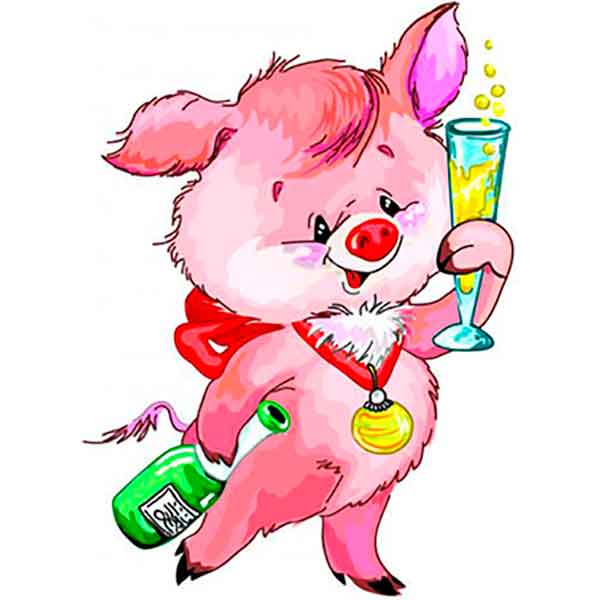 Салфетки Luxy Веселая свинка mini 33x33 см 10 шт