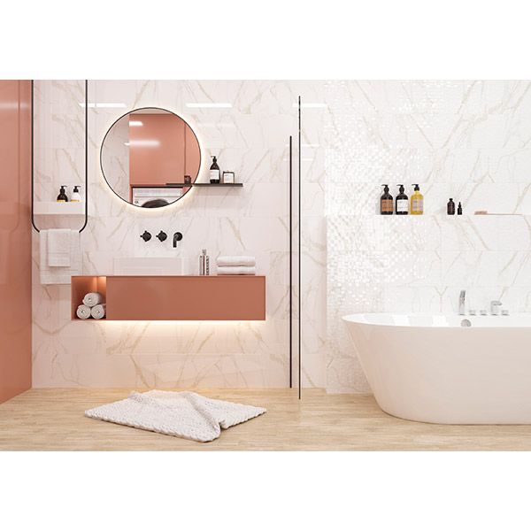 Плитка Golden Tile Alessandro бежевий рельєф 851061 25x40 