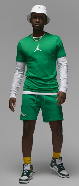 Шорты Nike M J ESS FLC HBR SHORT DX9667-310 р. XL зеленый