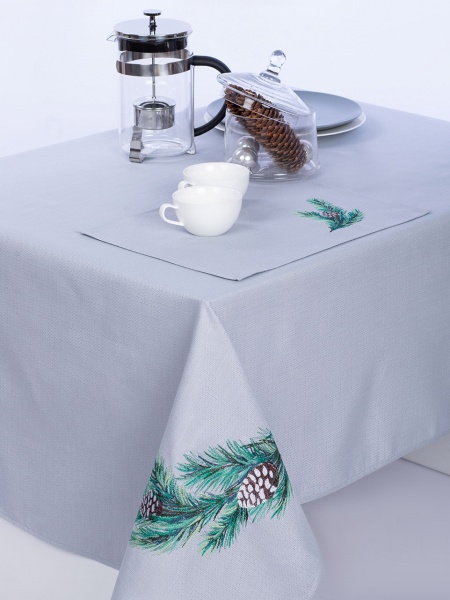 Серветка Ялинкові гілки 204-23/00 30x40 см сірий Едельвіка 