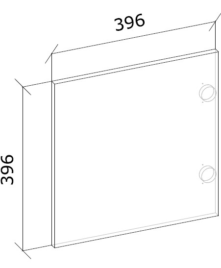 Дверь к шкафу Грейд ФЛЕКС МДФ 396х396х16 ммкашемир