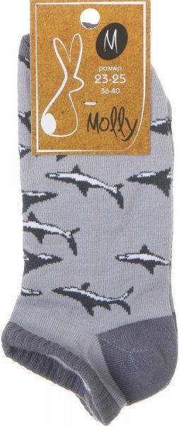 Шкарпетки жіночі Молли Акула р. 23-25 сірий меланж 