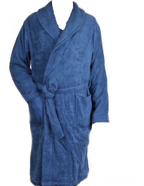 Халат махровый La Nuit Blue р. S голубой 