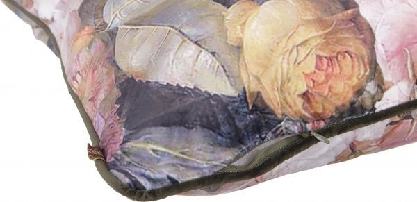 Подушка декоративная Велюр Rosalie 50x50 см желтый с принтом La Nuit 