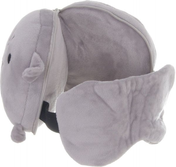 Подушка дорожная Котенок с маской серый Home Line