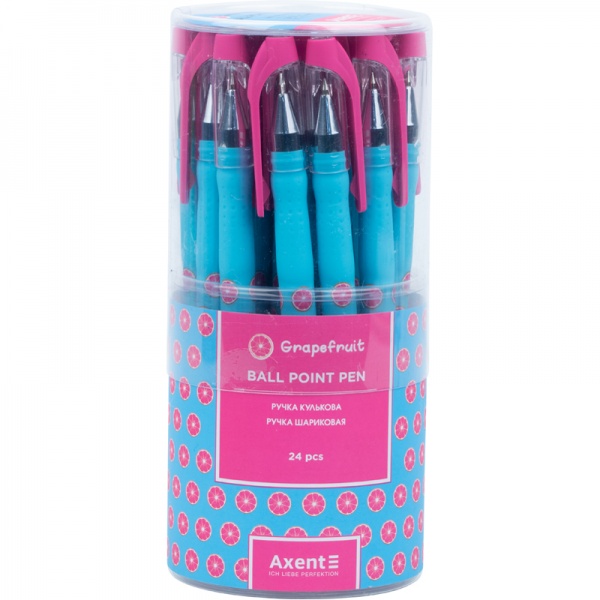 Ручка кулькова Axent Grapefruit синя 50368 