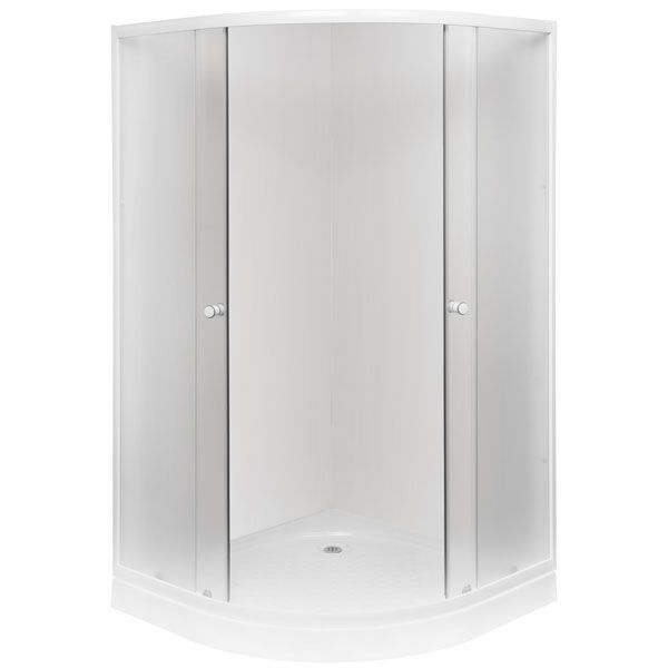 Душевая кабина King Sun Eko-166 900x900x1950 профиль белый, стекло мат.