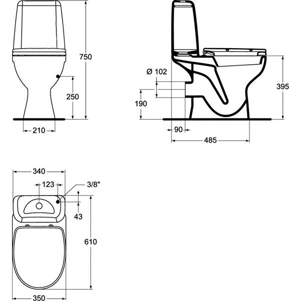 Унитаз-компакт Vidima Sirius W908001